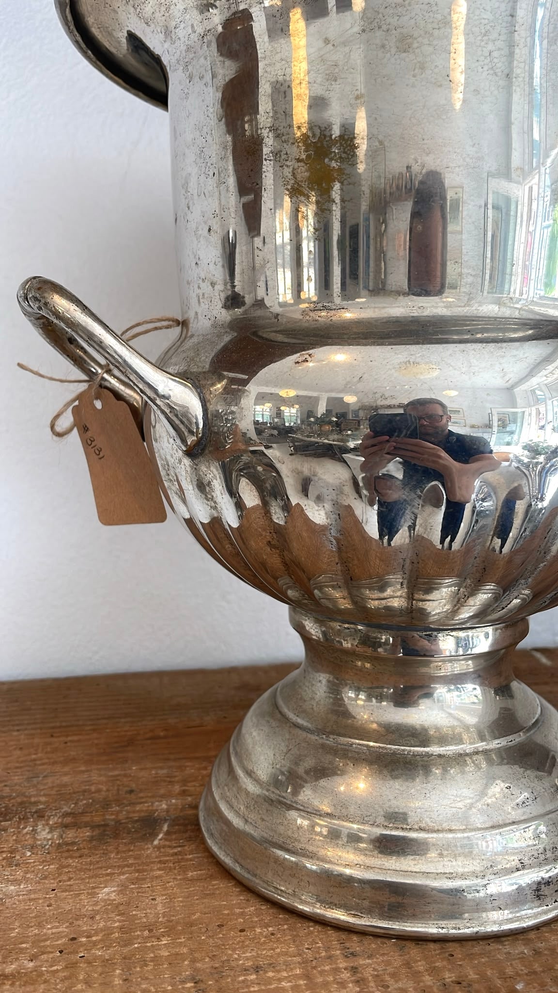 Champagne cooler shaped like a medicine bottle 