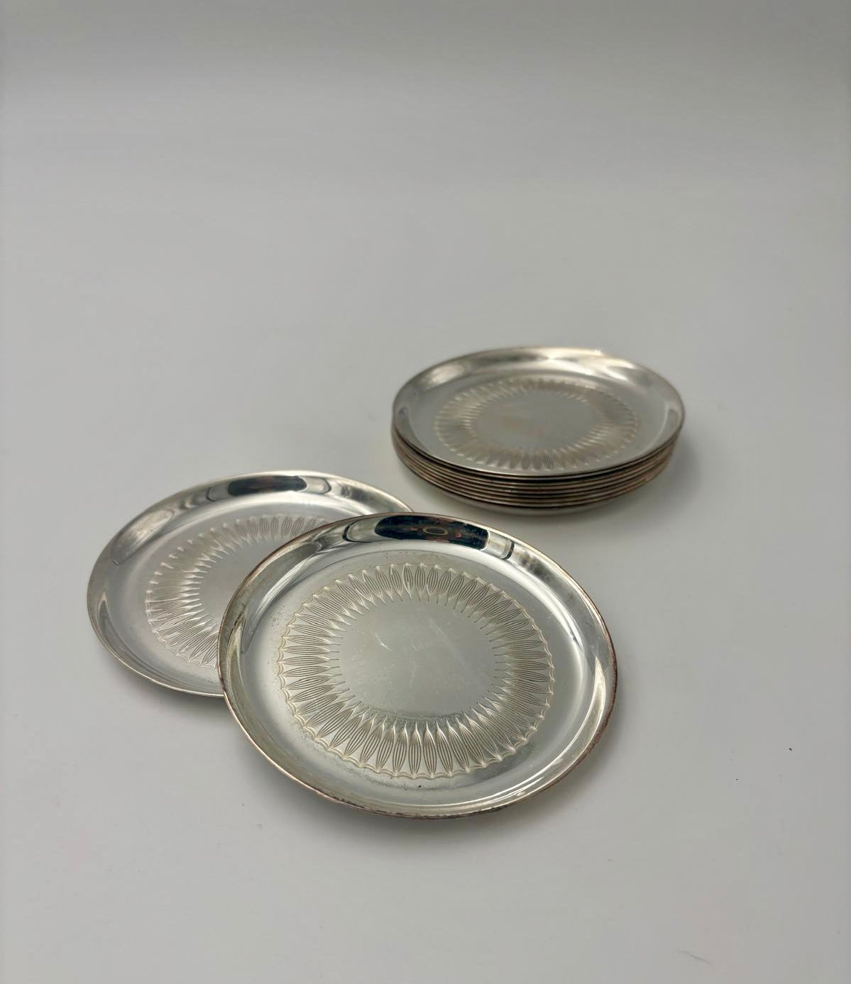 Forsølvede coasters til glas