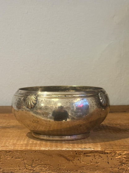 Coquillage skål - pletsølv og vintage slidt