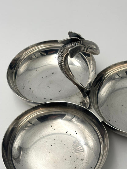 Coupelle, patineret i pletsølv