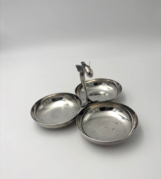 Coupelle, patineret i pletsølv