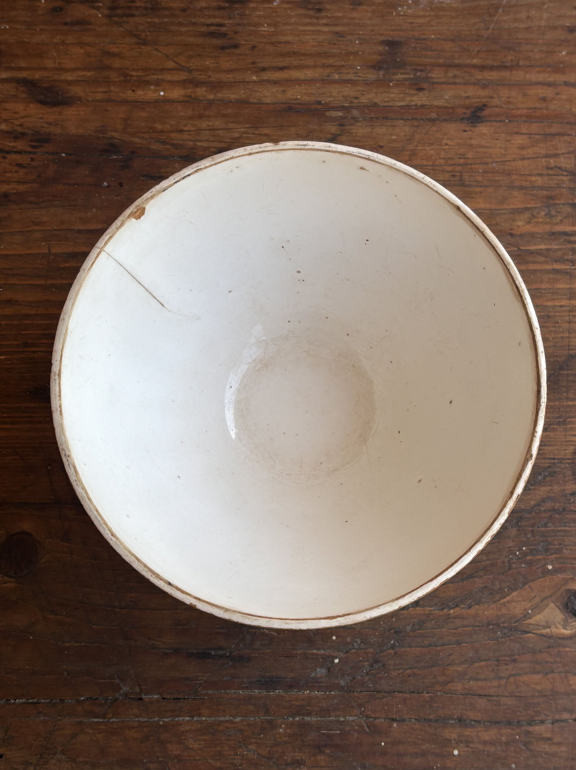 Digoin bol, light green and patinated