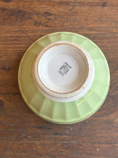 Digoin bol, light green and patinated