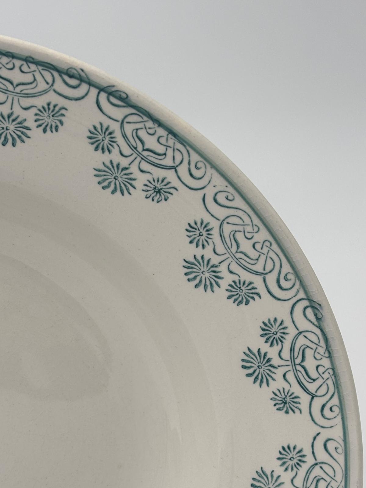 Dyb Digoin tallerken med grønt mønster