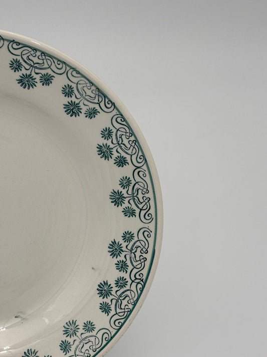 Digoin tallerken med grøn kant