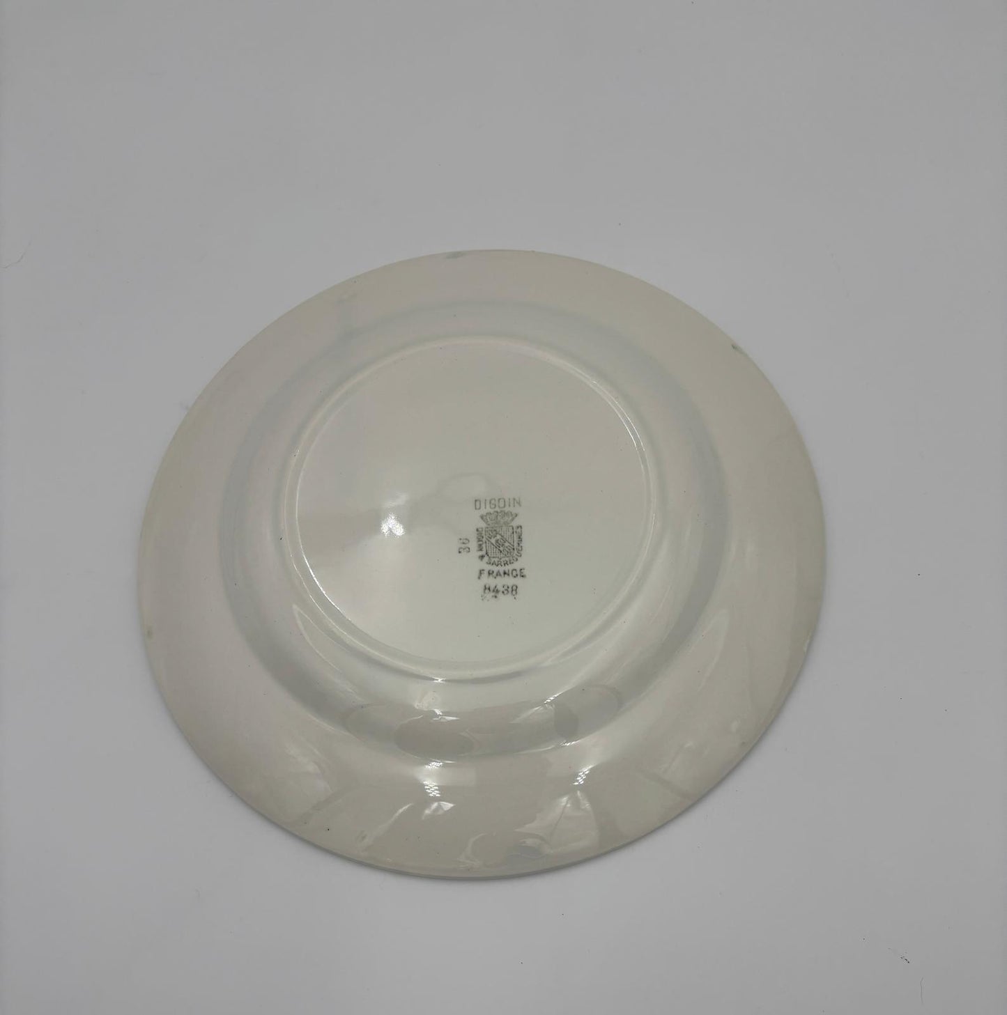 Digoin tallerken med grøn kant