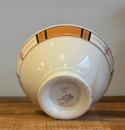 Digoin cafe au lait skål med guld mønster