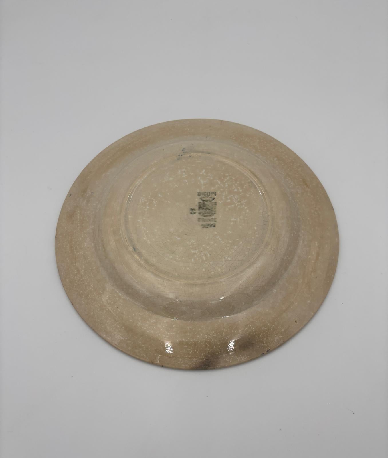 Digoin håndmalet tallerken