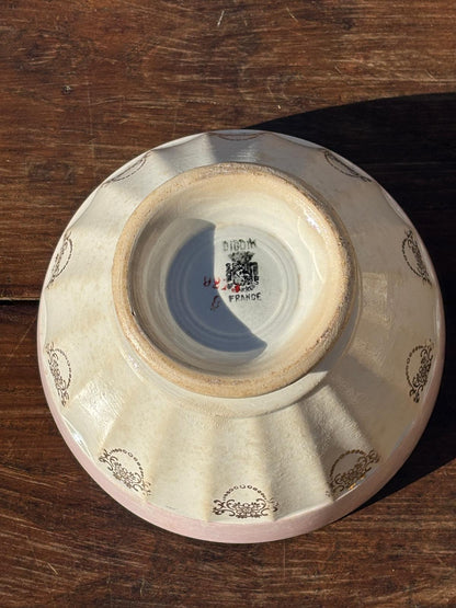 Digoin rosa cafe au lait bol