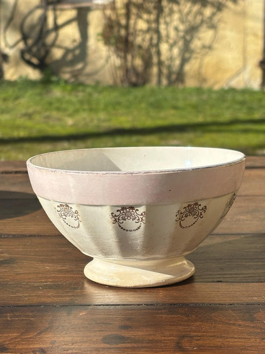 Digoin rosa cafe au lait bol