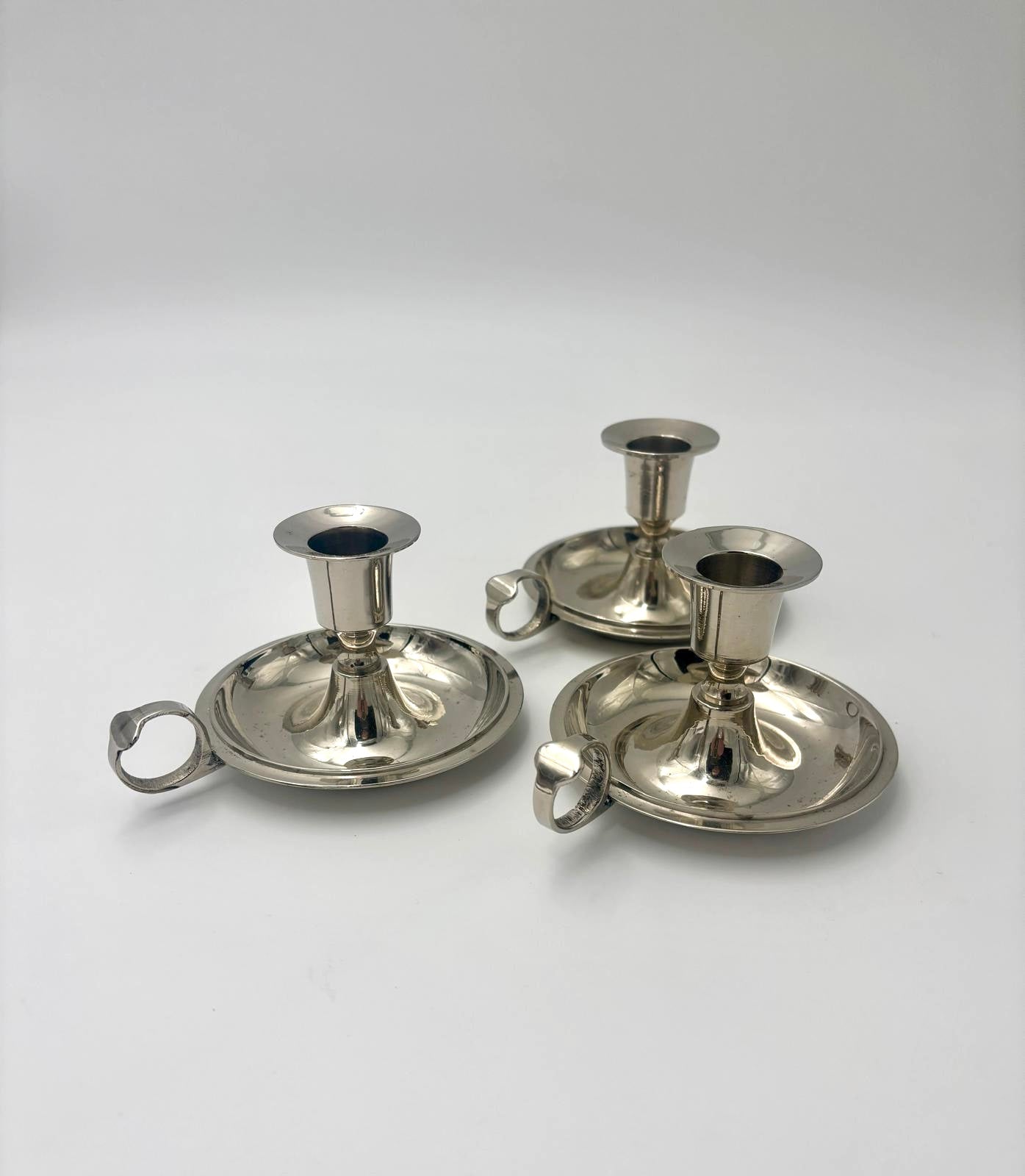 Forsølvet kammerlysestage