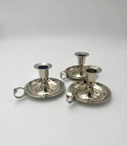 Forsølvet kammerlysestage