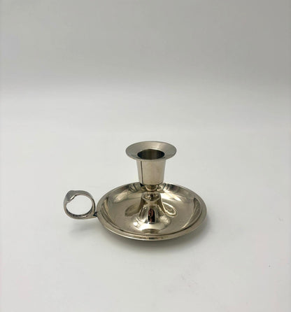 Forsølvet kammerlysestage