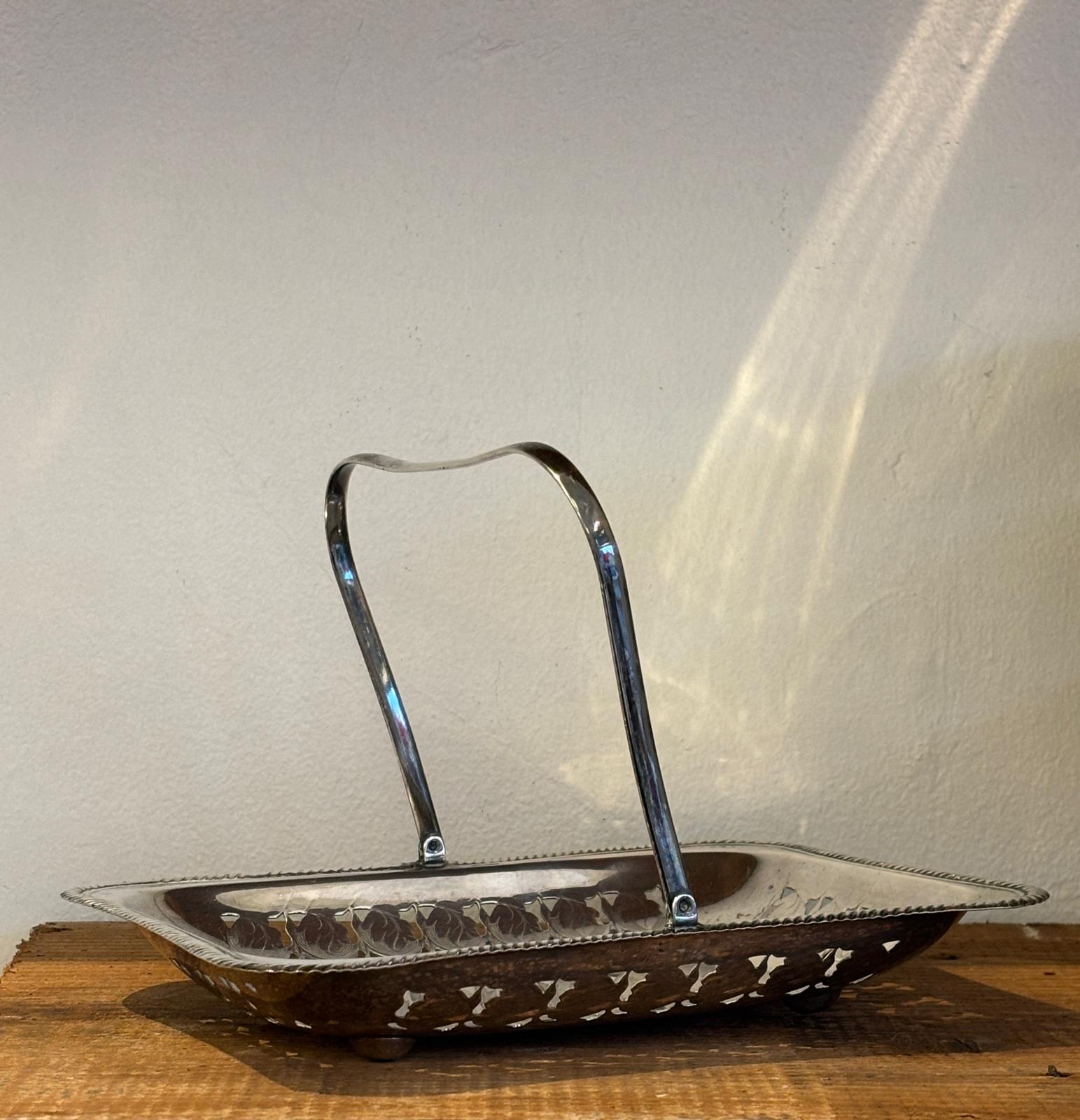 Vintage frugtkurv, forsølvet