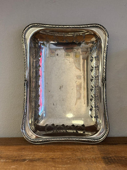 Vintage frugtkurv, forsølvet