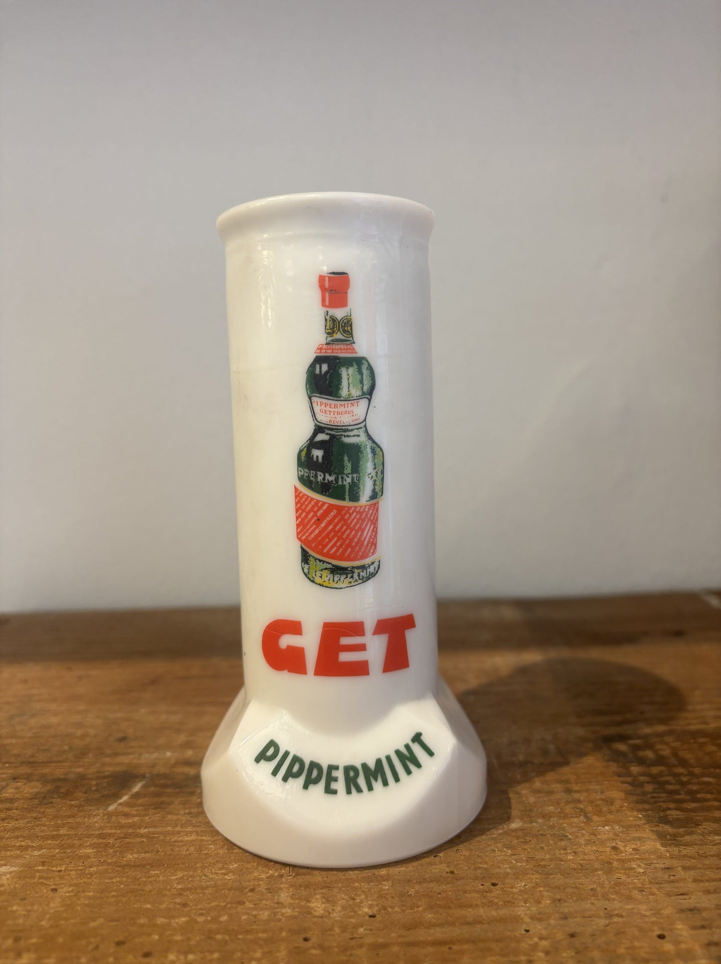 GET pippermint sugerørsholder i opalglas