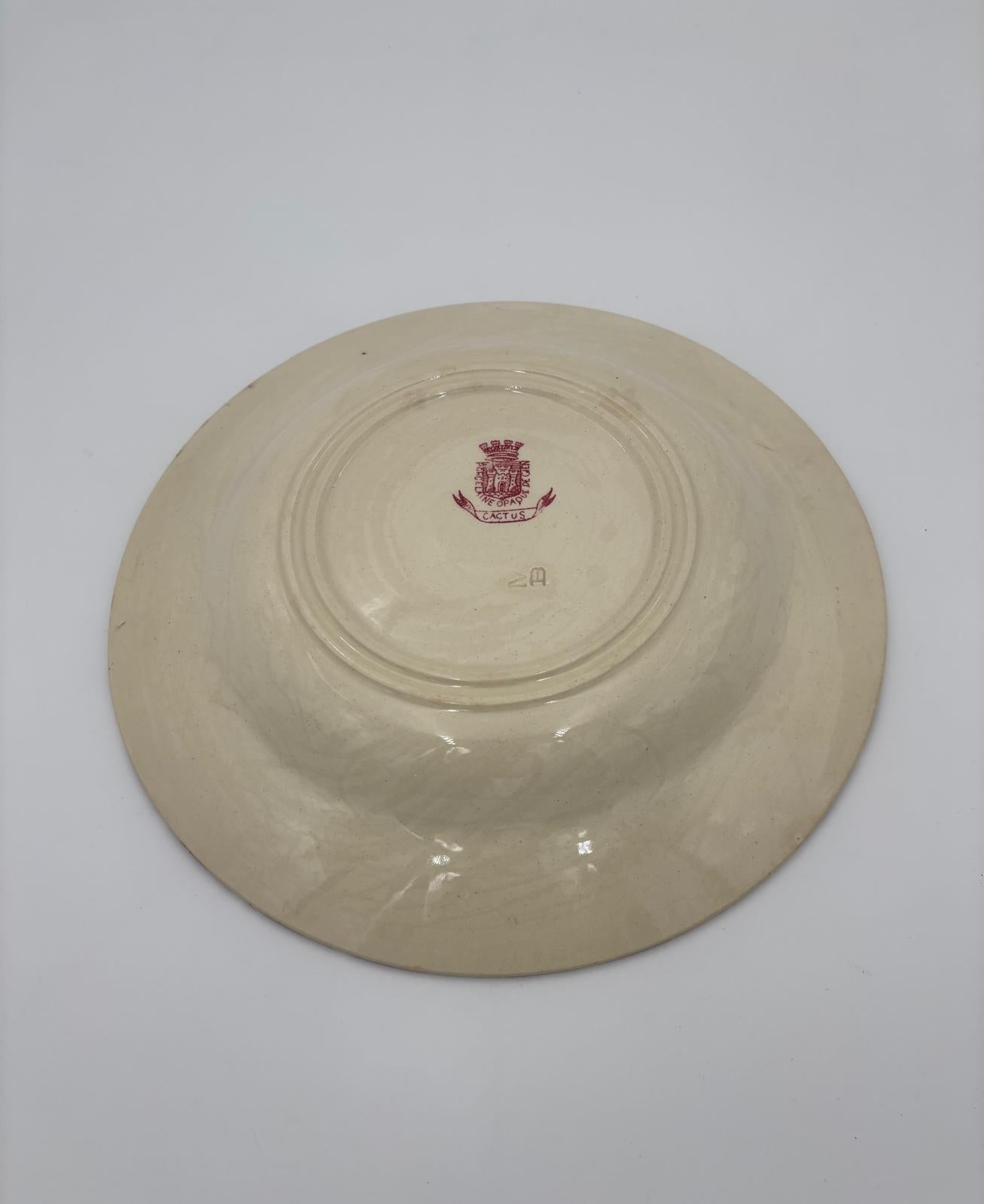 Gien dyb tallerken, model Cactus