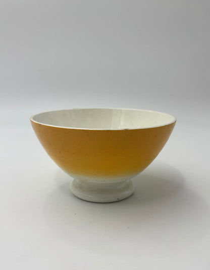 Gul café au lait skål fra Digoin