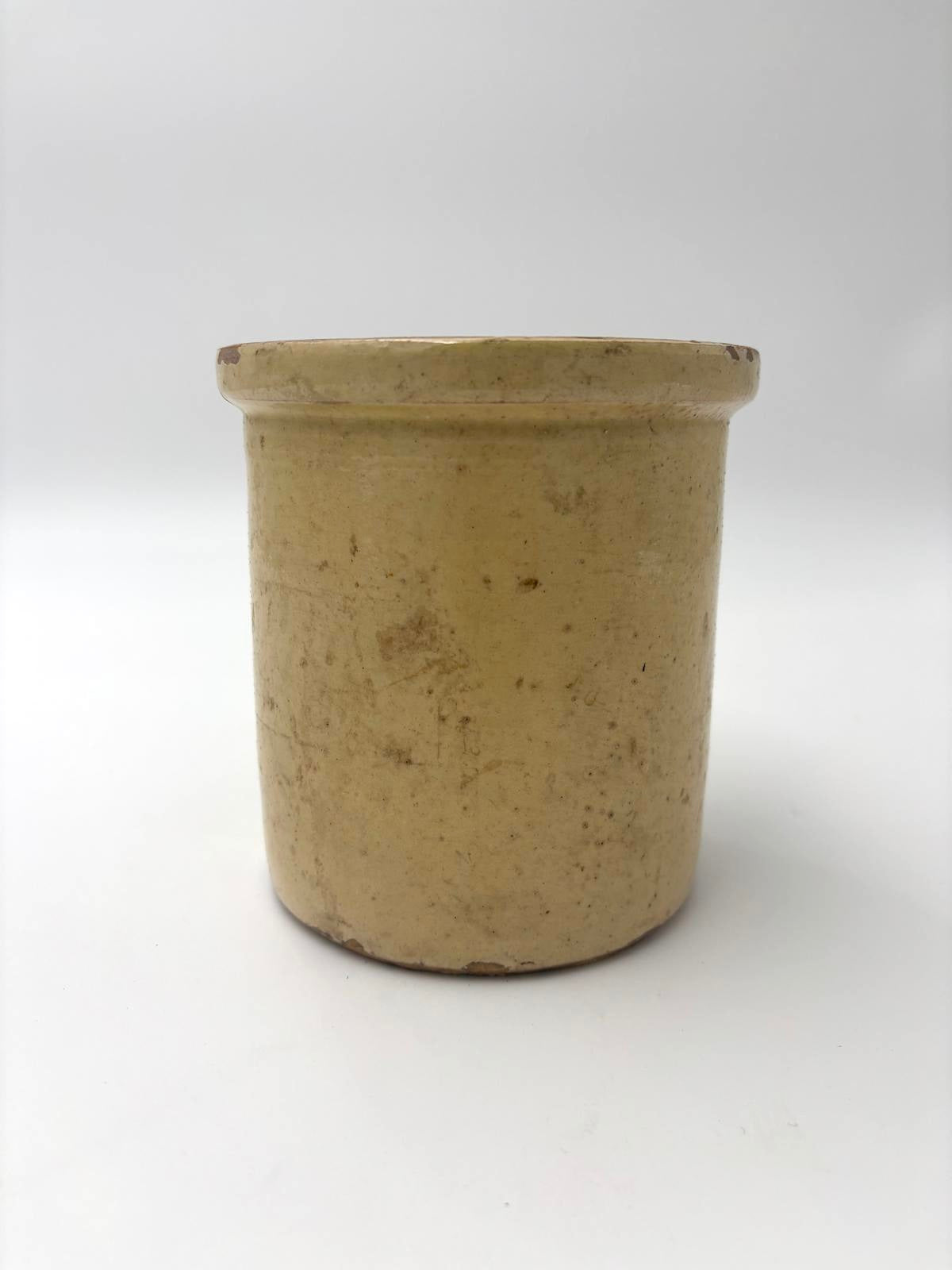 Gul glaseret fransk confit krukke