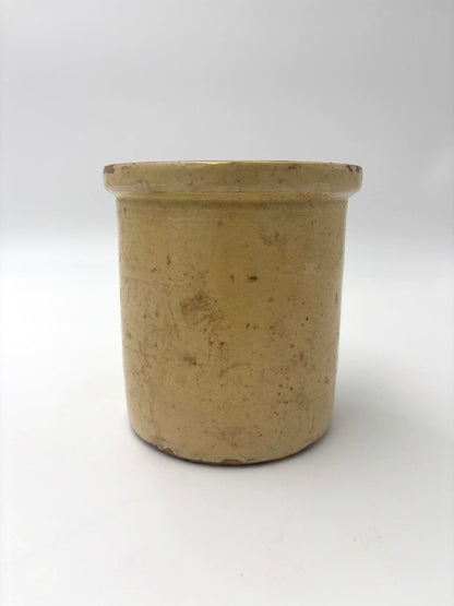 Gul glaseret fransk confit krukke