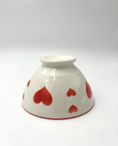 Cafe au lait skål / kaffebol med orange hjerter