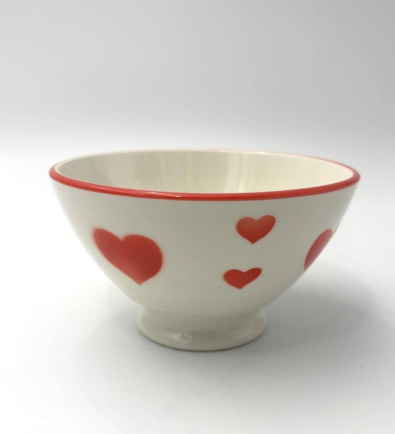 Cafe au lait skål / kaffebol med orange hjerter