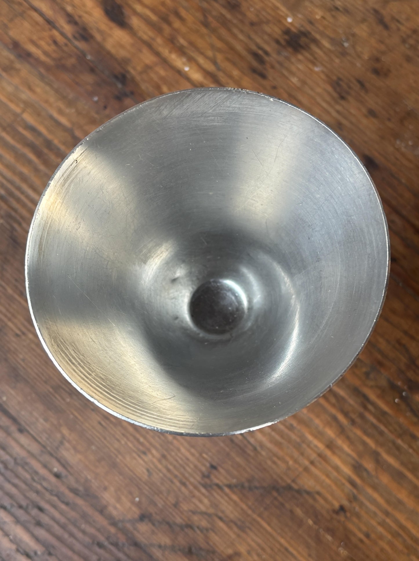 Isskål i pletsølv med perlekant - Fransk Brocante