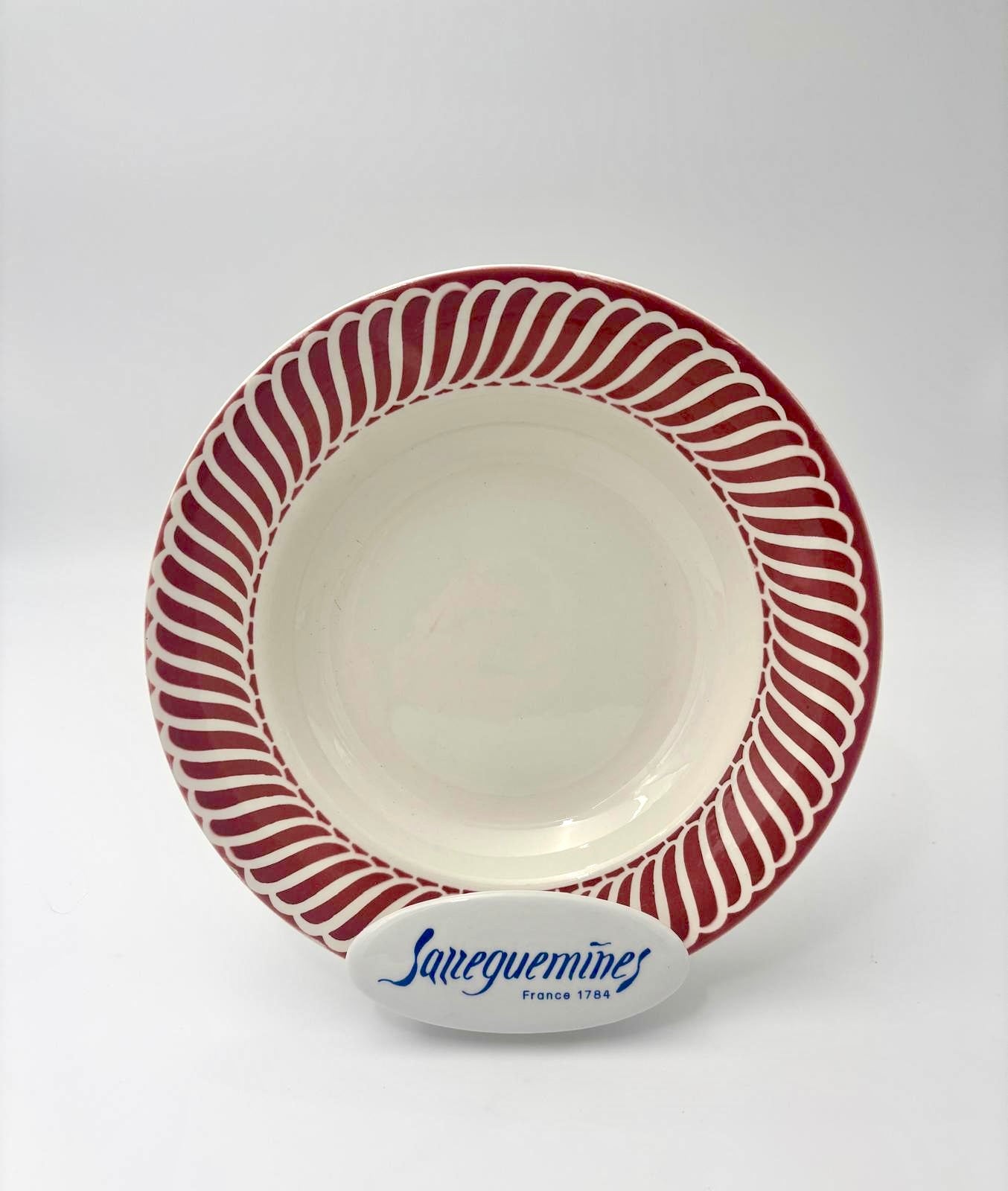 Sarreguemines tallerkner - model Jacquot, røde