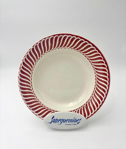 Sarreguemines tallerkner - model Jacquot, røde