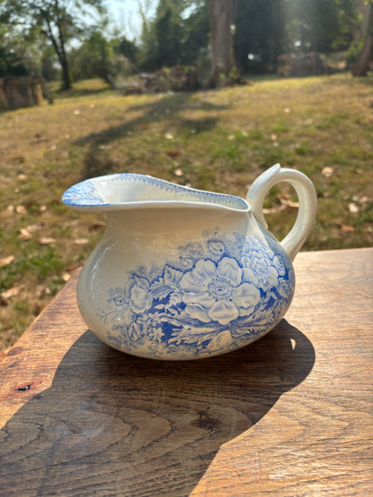 Jardiniere blå med blomster, St. Amand