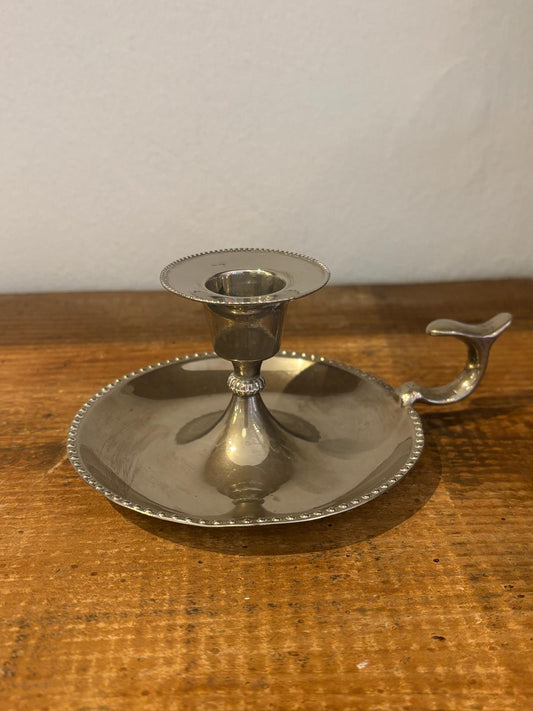 Kammerlysestage forsølvet