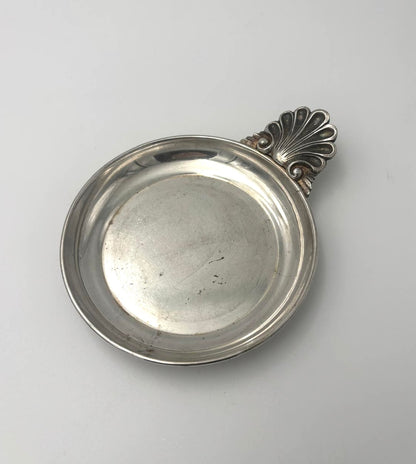 Vintage skål i pletsølv med enkelt håndtag