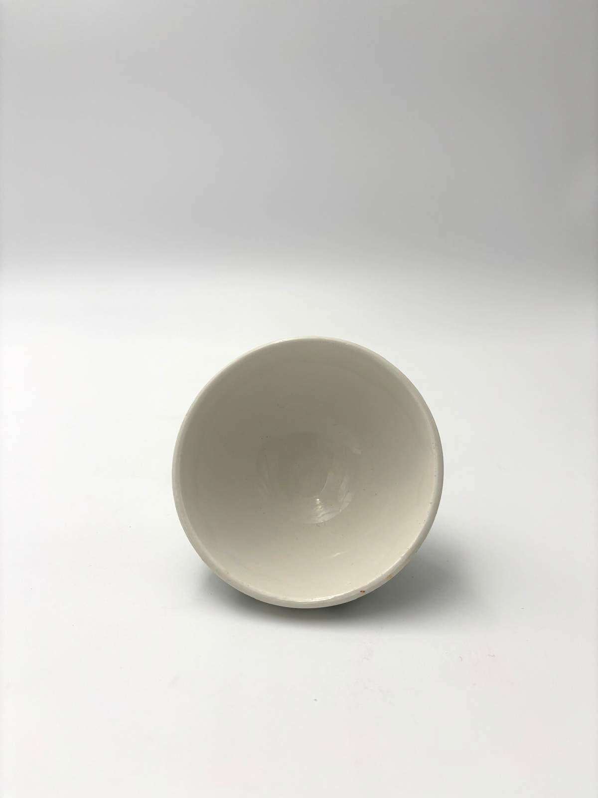 Bol / Cafe au lait kaffeskål i grønt ternet mønster