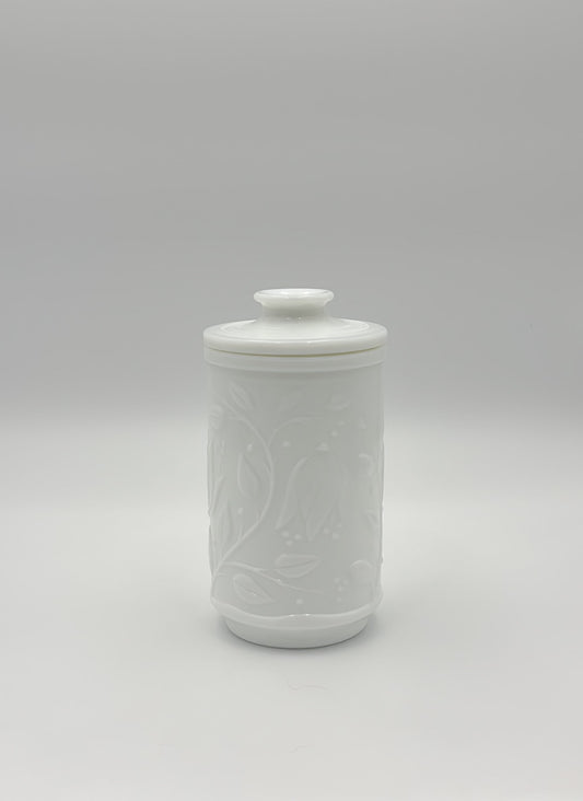 Stor opalbøtte med bladmotiv