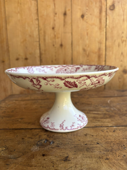 Luneville centerpiece with pink pattern