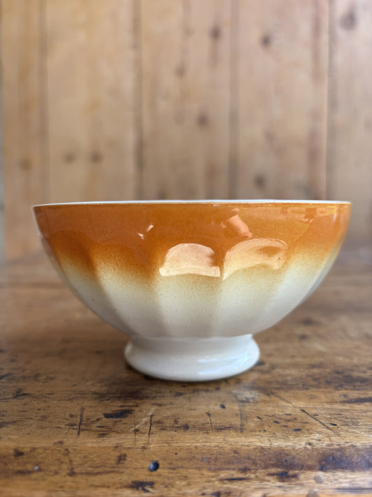Orange cafe au lait bowl (coffee bowl) - bowl