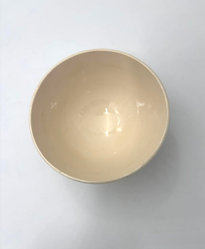 Café au lait bowl - orange and brown stripes