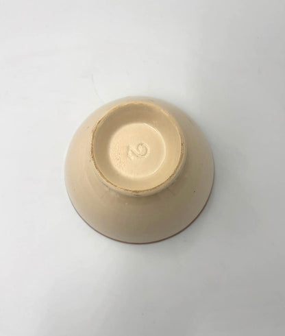 Café au lait bowl - orange and brown stripes