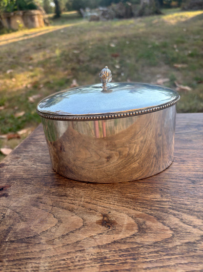 Patinated stained silver bucket