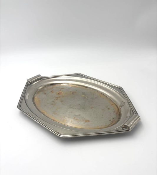 Patineret forsølvet fad