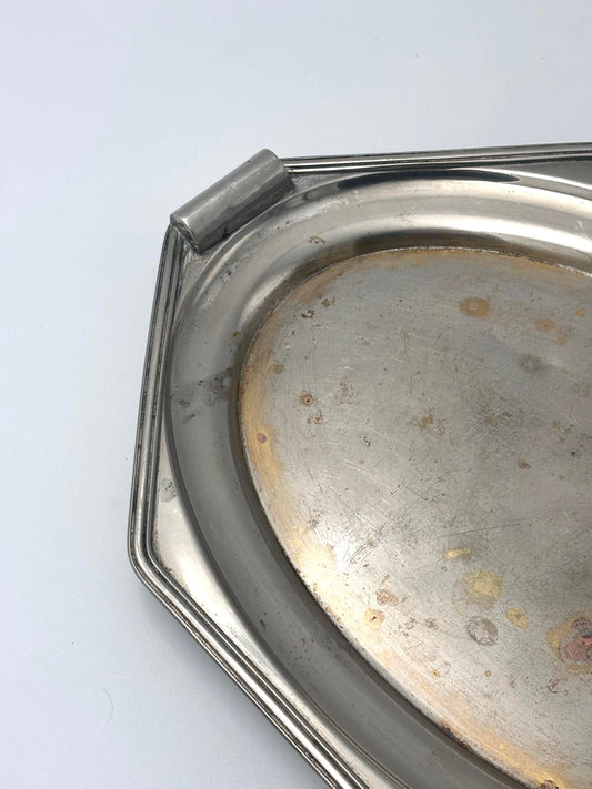 Patineret forsølvet fad