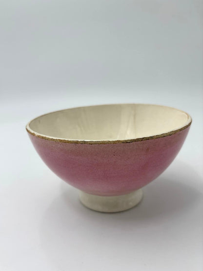 Lyserød café au lait skål