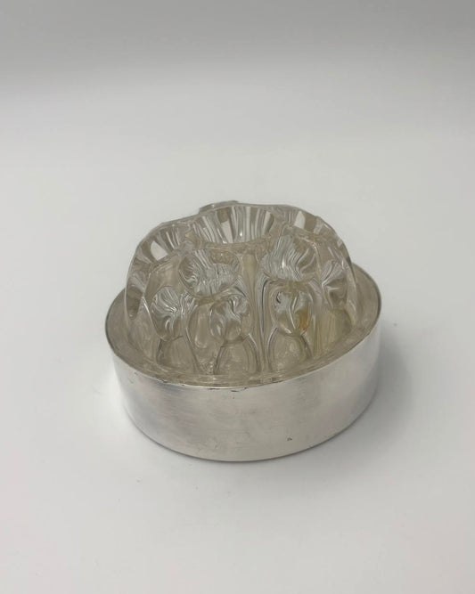 Pique Fleurs i pletsølv og glas