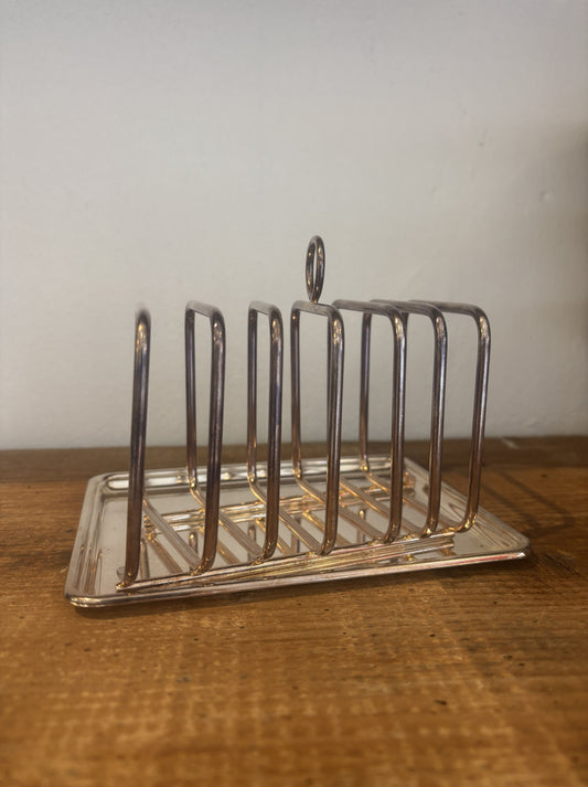 Forsølvet porte a toast med bakke