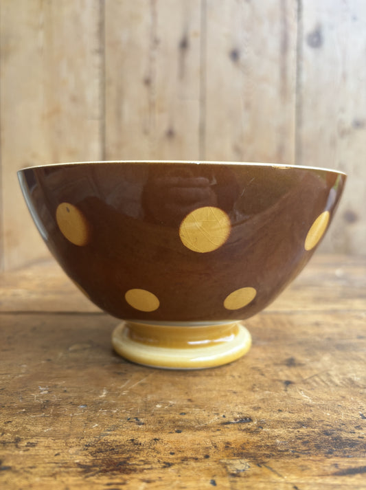 Dotted Sarreguemines bowl / cafe au lait bowl