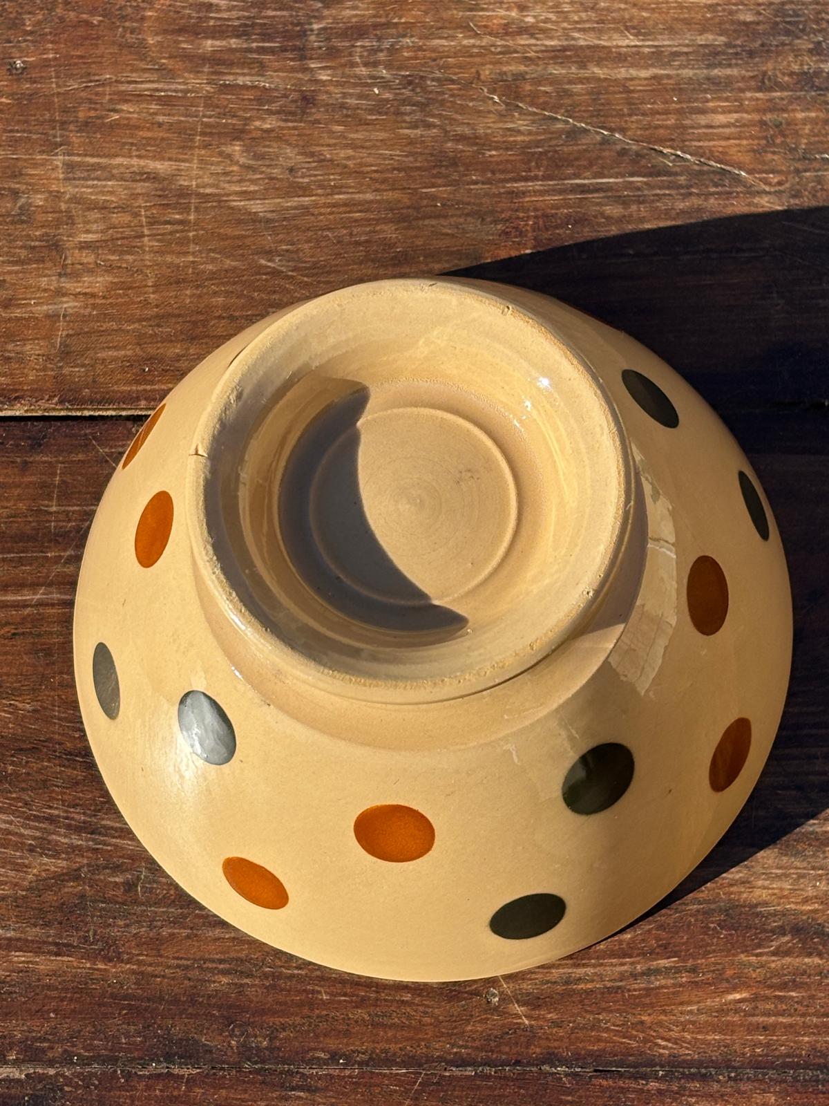 Retro prikket bol/café au lait skål