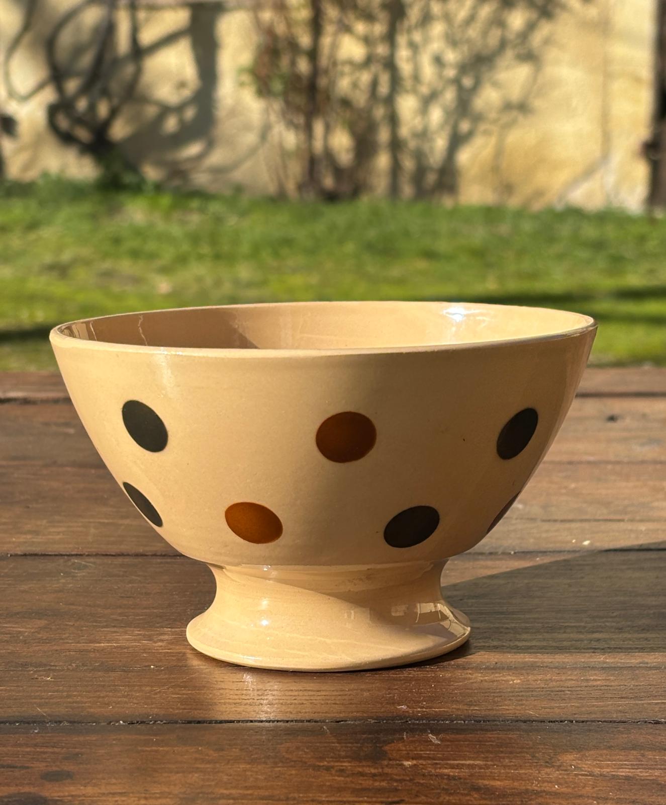 Retro prikket bol/café au lait skål