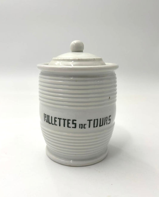 Rillette krukke med låg