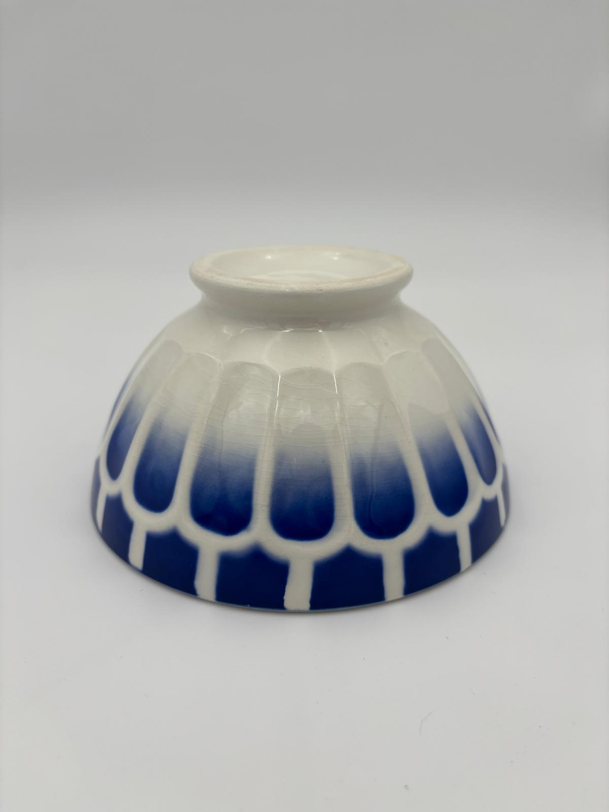 Blå Sarreguemines café au lait skål (bol)