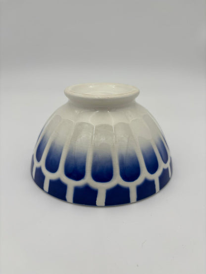 Blå Sarreguemines café au lait skål (bol)